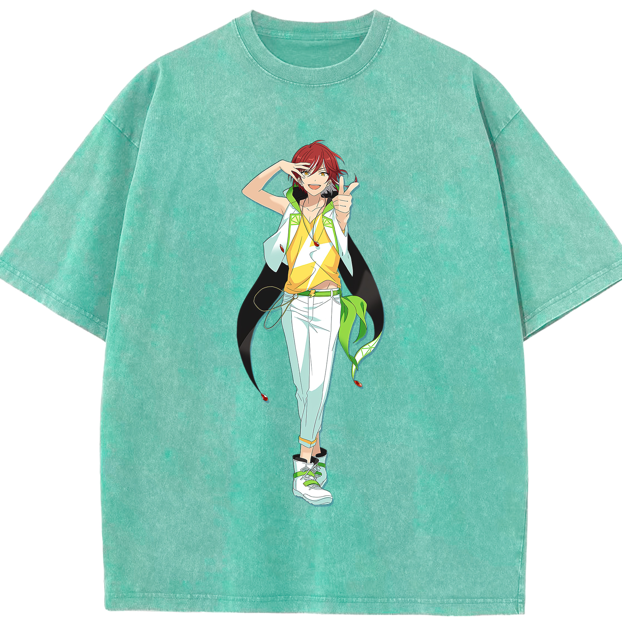 （画像用） あんさんぶるスターズ! Ensemble Stars 綿100% ヴィンテージ風 半袖Tシャツ（フロントプリント）